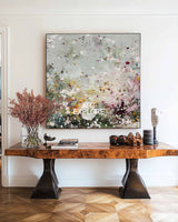 Soft Green Abstract Painting for Bedroom & Lounge, Handmade – ArtExplore