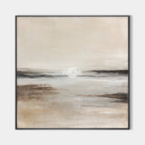 Soft Haze Scenery Painting | Large Handmade Textured Landscape Art | ArtExplore