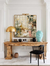 Soft Neutral Floral Abstract Painting for Hotel & Lounge Spaces – ArtExplore