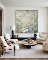 Soft Sage Green Organic Abstract Wall Art, Handmade Oil – ArtExplore