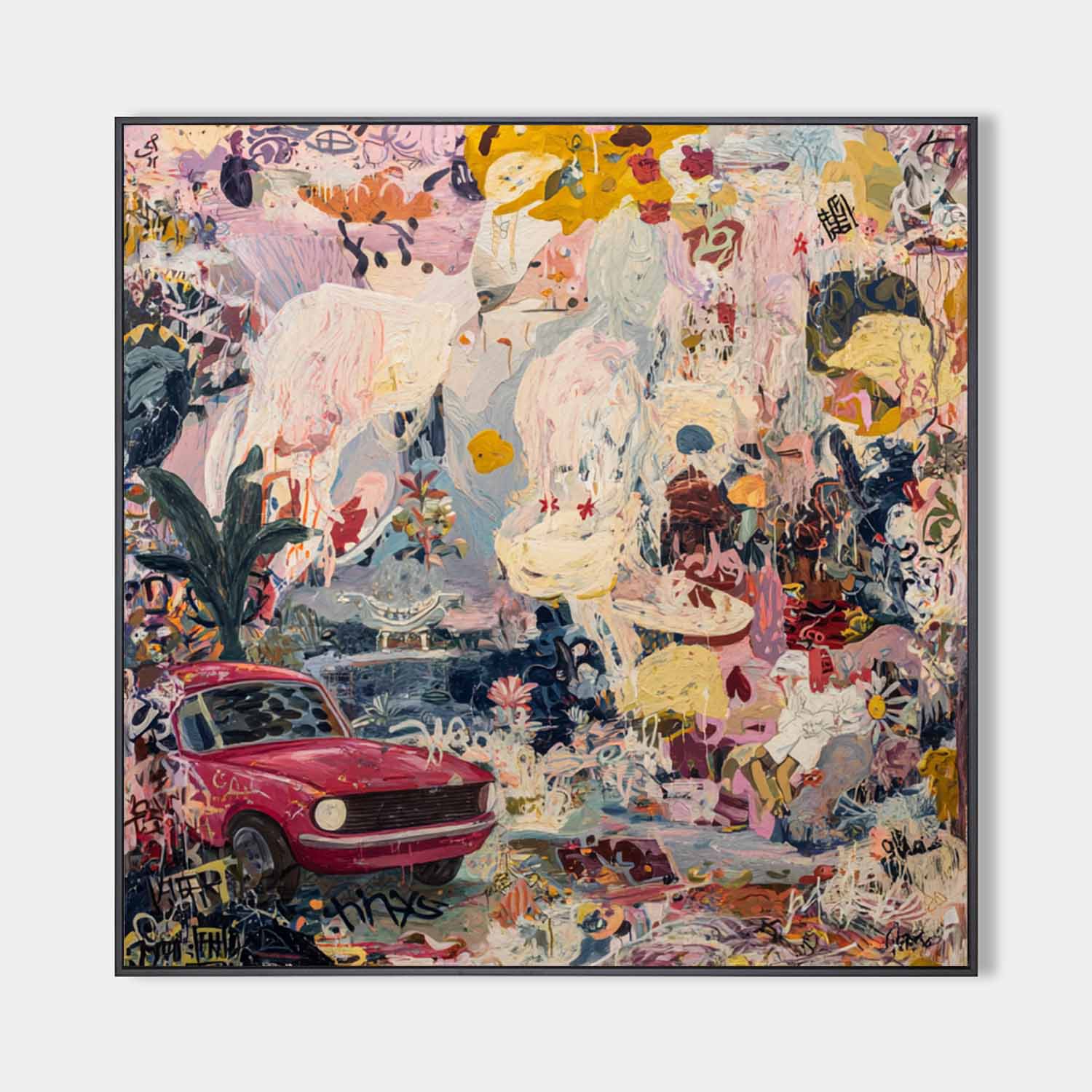 Striking Graffiti Canvas Wall Art Decor Art – Large Handmade Dreamspace Oil Painting | ArtExplore