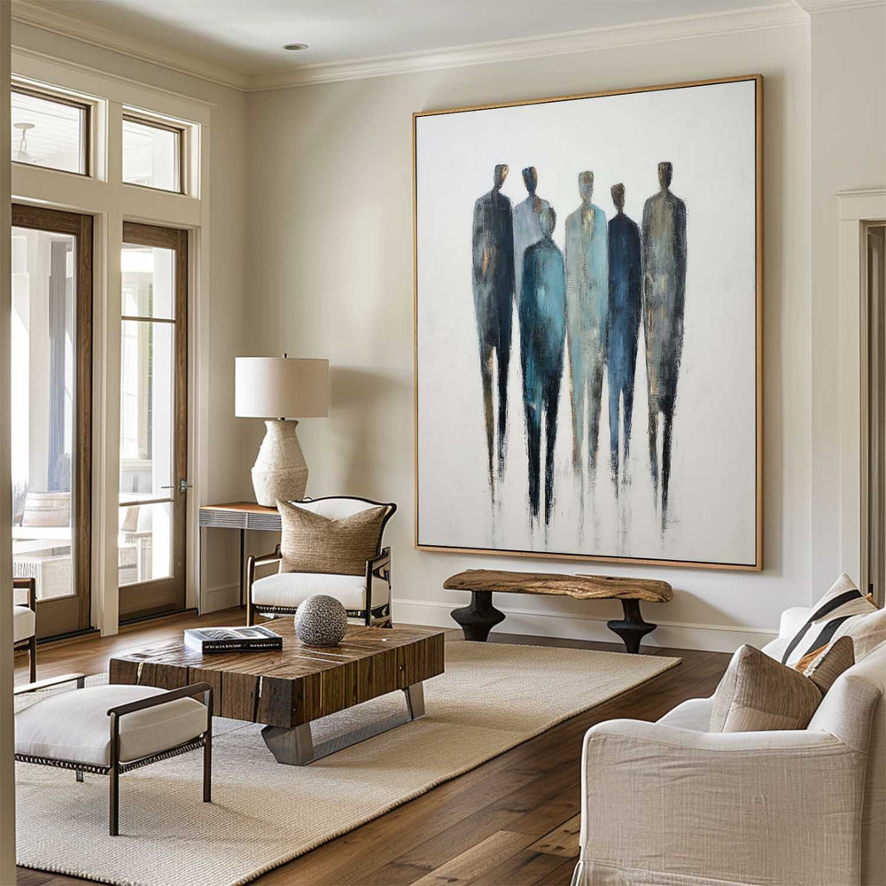 Textured Modern Wall Art for Living Room – Wabi-Sabi Aesthetic Abstract Canvas by ArtExplore