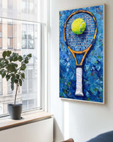 Tennis Painting Rich Textured Sport Fine Art for Tennis Lovers Modern Sport Wall Art | Artexplore