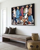 Urban Pop Art Canvas – Handmade Large Painting for Living Room or Office Wall Decor ArtExplore