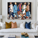 Urban Pop Art Canvas – Handmade Large Painting for Living Room or Office Wall Decor by ArtExplore
