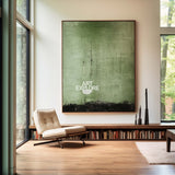 Large Textured Green Abstract Canvas for Entryway or Lounge | Modern Decor | ArtExplore