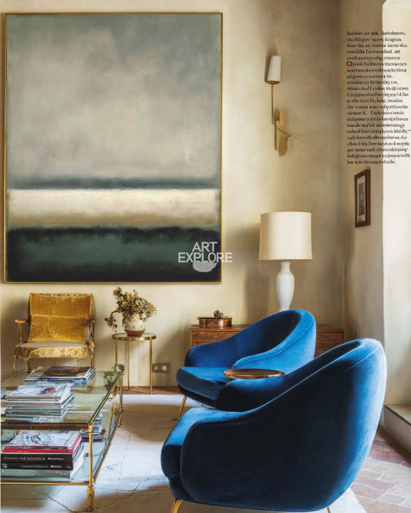 Vertical Minimalist Painting | Large Rothko-Inspired Texture ArtExplore