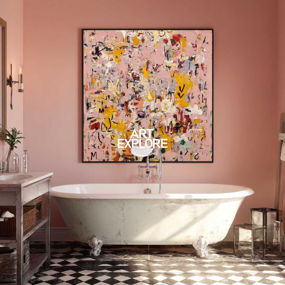 Vibrant Botanical Abstract - Extra Large Heavy Impasto Painting