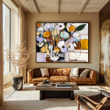 Vibrant Impressionist Floral - Heavy Texture Palette Knife Abstract