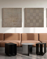 Wabi-sabi Set of 2 Brown Plaster Painting Brown Plaster Minimalist Diptych Textured Painting