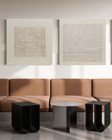 Wabi-Sabi Beige Minimalist Painting Modern Plaster Painting Abstract Framed Art For Sale