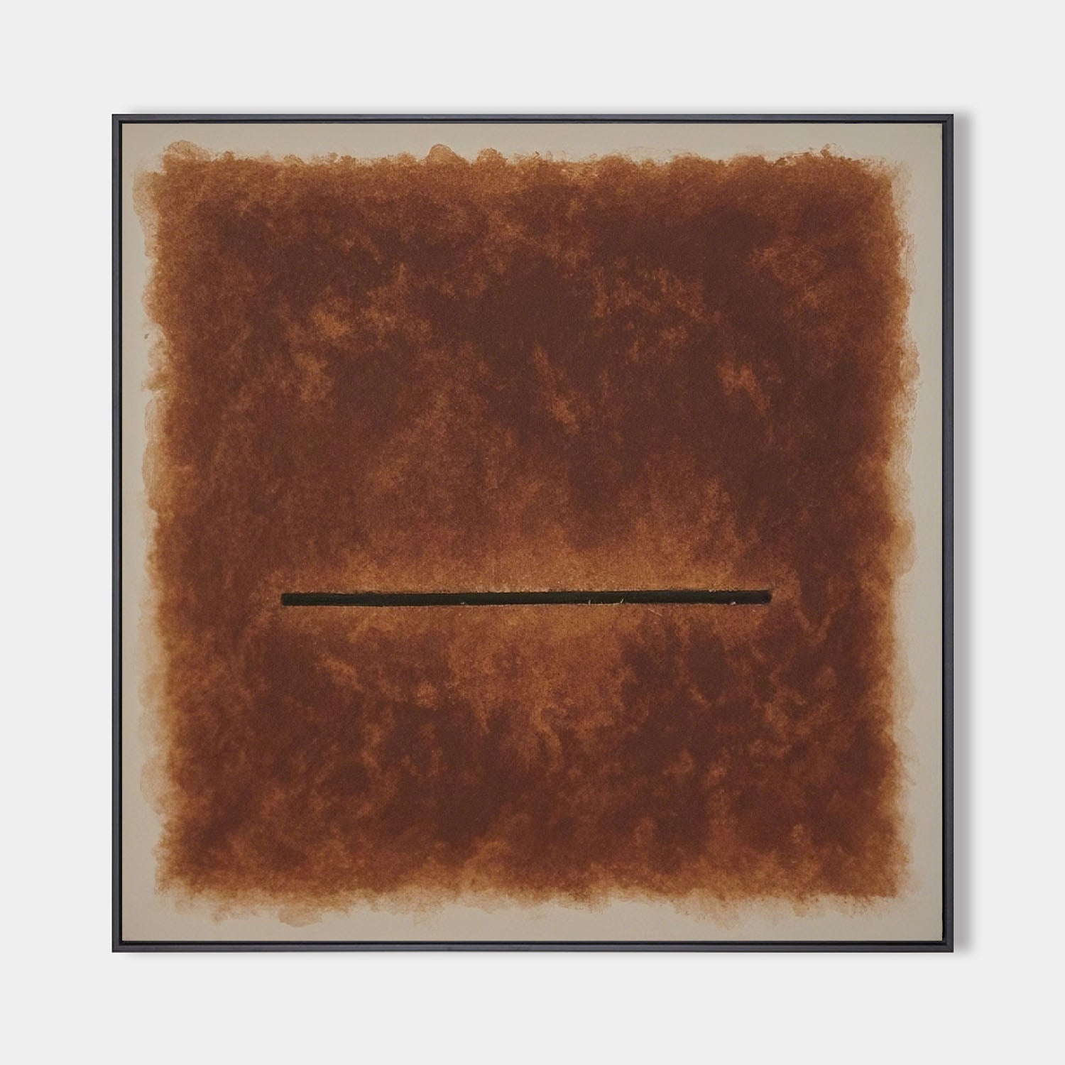 Wabi-sabi Brown Wall Art Large Gradient Monochrome Textured Canvas Art Brown Minimalist Art For Sale