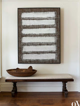 Wabi-sabi Brown White Canvas Art Large Minimalist Painting Brown White Textured Acrylic Painting