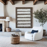 Wabi-sabi Brown White Canvas Art Large Minimalist Painting Brown White Textured Acrylic Painting