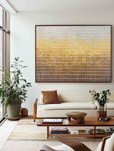 Modern Brown White Wall Art Texture Canvas Art Wabi-sabi Wall Art Minimalist Painting For Sale