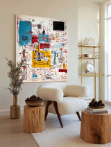 Vibrant Abstract Graffiti Painting With Urban Street Art Style For Modern Living Room Decor