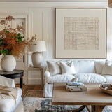 3D Minimalist Modern Beige Abstract Wall Art Large Canvas Art Wabi-sabi Minimalist Plaster Art For Sale