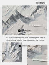 Snow Mountain Plaster Painting Mountain Art White Snow Mountain Landscape Painting For Sale