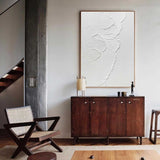 white minimalist painting abstract acrylic art white rich textured wall art canvas wall art for living room