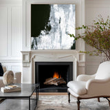 Oversized Dark Abstract Art Black And White Canvas Art Acrylic On Canvas