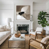 Black And Grey Square Canvas Art Painting Modern Abstract Painting Large Artwork For Sale