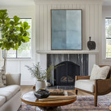 Original Blue Modern Canvas Wall Art Painting on Canvas Blue Textured Large Minimalist Abstract Living Room Decor