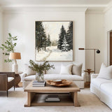 Winter landscape wall art Large texture wall paintings Winter artwork Textured art for sale
