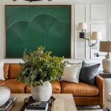 Large Modern Green Textured Abstract Art Painting,Minimalist Green Simple Abstract Art,Green Artwork For Living Room