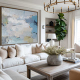 Beach Acrylic Painting Coastal Wall Art Large Seascape Wall Art Framed