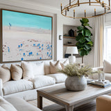 modern beach art abstract seascape canvas ocean oil painting ocean wave wall art