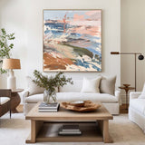 Large Minimalist Painting Muted Colors Wall Art Modern Square Canvas Art Wabi Sabi Artworks For Sale