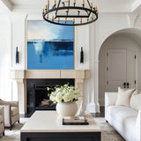 Blue and White Minimalist Abstract Art On Canvas Modern Painting Abstract Painting For livingroom