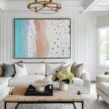 large scale seascape wall art modern coastal artwork ocean acrylic painting