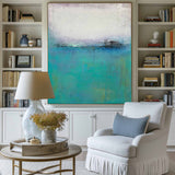 Blue Minimalist Acrylic Painting On Canvas Extra Large Minimal Canvas Art Abstract Minimalist Modern Wall Art