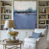 Blue Minimalist Acrylic Painting On Canvas Extra Large Minimal Canvas Art Abstract Minimalist Modern Wall Art