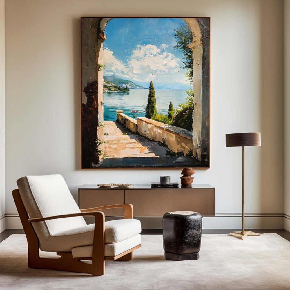 Large Landscape Art Oil Painting Livingroom Canvas Wall Art, Beautiful Impressionistic Painting