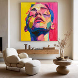 Colorful Portrait Canvas Painting LGBT Pride Painting Portrait Painting Rich Textured Wall Art For Sale