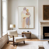 Original Portrait Painting Abstract Lovers Painting Modern Lovers Canvas Wall Art For Sale