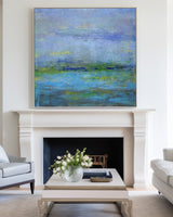Modern Seascape Paintings Large Beach Painting On Canvas Oversized Beach Wall Art