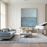 Blue Abstract Canvas Painting Large Modern Abstract Wall Art Minimalist Wall Art For Livingroom