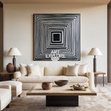 Black And White Rich Textured Canvas Art Wabi-sabi Wall Art Large Minimalist Painting For Livingroom