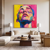 Colorful Portrait Canvas Painting LGBT Pride Painting Portrait Painting Rich Textured Wall Art For Sale