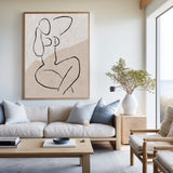 Modern Minimalist Painting Black And White Line Painting Minimalist Wall Art For Home Decor