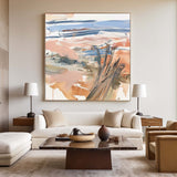 Muted Colors Minimalist Painting Wabi-Sabi Wall Art Modern Abstract Canvas Art For Sale