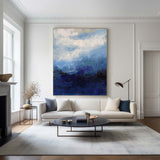 Large Sky And Sea Painting Original Large Seascpae Canvas Painting Coastal Painting Textured Beach Painting Wall Painting For Living Room