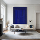 Large Klein Blue Painting Modern Minimalist Painting Klein Blue 3D Textured Painting For Sale