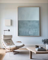 Blue Abstract Canvas Painting Large Modern Abstract Wall Art Minimalist Wall Art For Livingroom