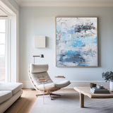 BLue And White Abstract Painting #ABAV87