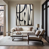 Black And White Modern Abstract Wall Art Large Acrylic Painting Abstract Painting For Sale