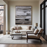 Large Vertical Abstract Art In Acrylic Brown Abstract Painting For Sale